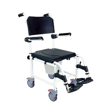 【海夫健康生活館】悅康品家 居家三合一 洗澡椅+便盆椅+輪椅 5吋萬向輪