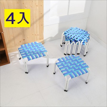 BuyJM 休閒四方板帶椅凳4入組