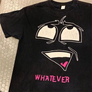 歐美hiphop 情侶短袖惡搞笑臉大眼黑色夏季上衣男士T恤圓領百搭潮