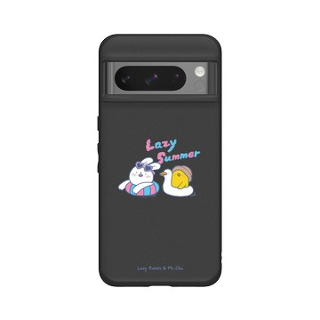 Pixel 8 Pro SolidSuit 黑 - 懶散兔與啾先生 Lazy Rabbit and Mr.Chu - lazy summer