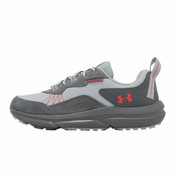 Under Armour UA 越野跑鞋 Charged Verssert 2 男鞋 灰 紅 抗撕裂 麂皮 3027178011