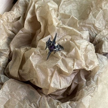 🎆限時下訂🎆🎆限時下訂🎆个性暗黑星体尖刺手工开口戒指-X 戒指 情侶戒指 戒指 情侶戒指