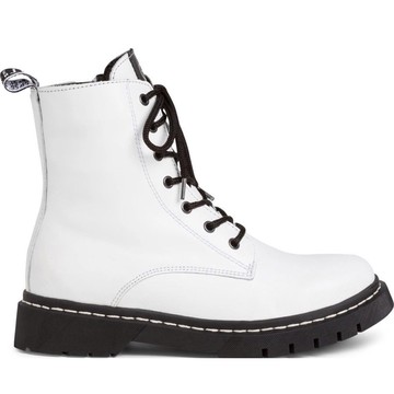 TAMARIS WHITE CASUAL CLOSED BOOTIES 白色女款鞋子