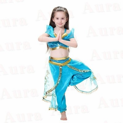 ジャスミン姫 ドレス ハロウィン コスプレ 衣装 プリンセスドレス ブルー コスチューム インディアン 子供用 ワンピース コスプレ 仮装 100cm 150cm 通販 Lineポイント最大get Lineショッピング