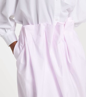 Simone Rocha Pleated cotton pencil skirt