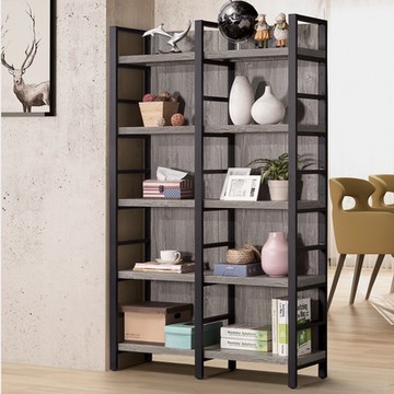 Homelike 喜家居工業風屏風置物架(1956)-108x34x178公分