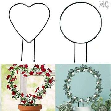 全新 花園植物支架 花架 爬藤架 陽臺花架 盆栽架 園藝 鐵藝爬藤攀爬架 園藝愛心形山烏龜甲龍鐵線蓮花架 爬藤小