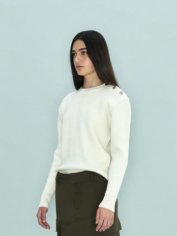 Line Sweater with Buttons_D5WAW23104WHX