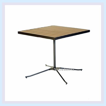 雪之屋 80cm半鋁塑木方桌(咖啡) /休閒圓桌/餐桌/飯桌/休閒桌 S41231