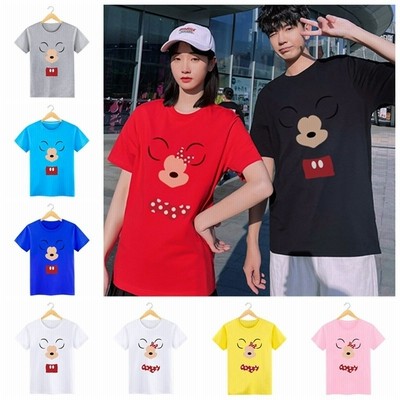 ディズニー ミッキー ミニー 半袖シャツペアｔシャツ Tシャツ トップス カットソーメンズレディース 恋人 お揃い ご夫婦 友達カップル ペアルック 春 夏 通販 Lineポイント最大0 5 Get Lineショッピング