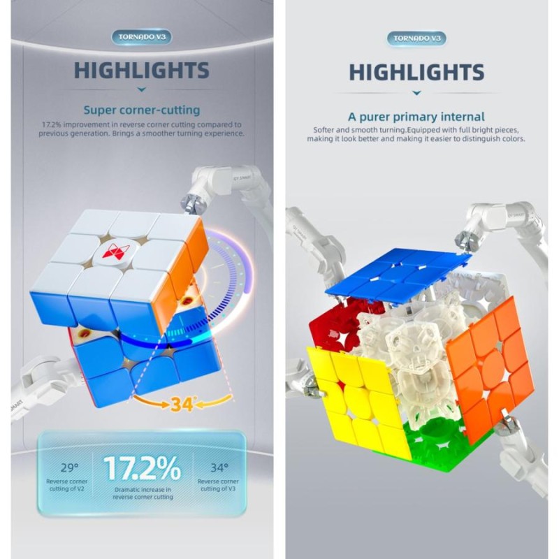 日本語説明書付き 安心の保証付き 正規販売店 X-man Tornado V3 Flagship トルネードV3 磁石内蔵 3x3x3キューブ  ステッカーレス おすすめ LINEショッピング