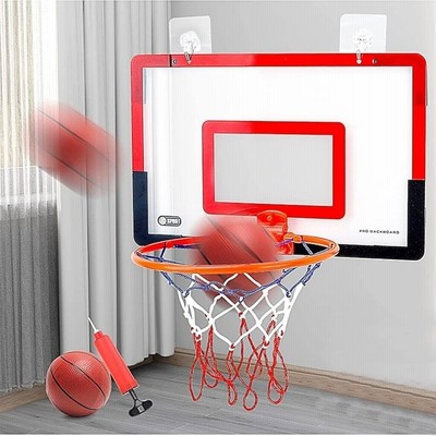 バスケットボールゴール スタンド式 BUBB 赤 バスケットゴール バスケットリング ネット ボード 壁掛け