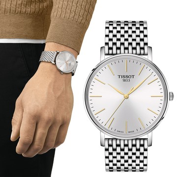 TISSOT 天梭 EVERYTIME 經典時尚男錶/銀/40mm/T1434101101101