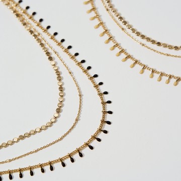 SOIRÉE BY N.Y. 蒔華芮︱點點丁香三層項鍊金色(點點共3色)