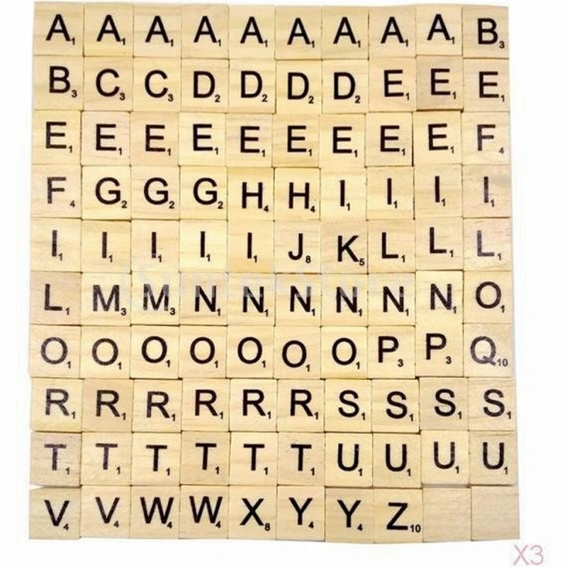 300個の木製のタイルの文字のアルファベットの数字の工芸英語の言葉 通販 Lineポイント最大0 5 Get Lineショッピング