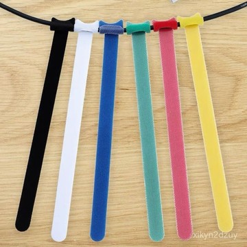 魔術貼理綫器數據綫收納扣紮帶固定充電綫整理捆綁束集繞綫粘貼帶 SEKL