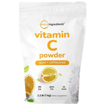 Micro Ingredients, 全維生素 C 粉，原味，2.2 磅（1 千克）