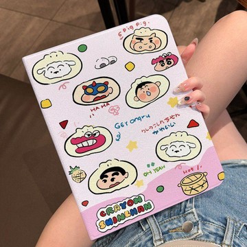 蠟筆小新書本式適用iPad保護套ipad9/10/11平板殼全包air7/6 13
