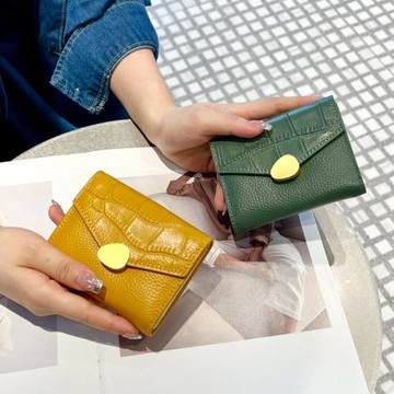 真皮錢包女短款2024新款小巧精致高檔零錢包多卡位錢夾大容量皮夾