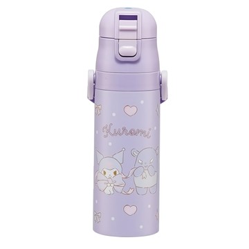 Skater 超輕量彈蓋直飲式保冷不鏽鋼水壺  庫洛米 紫色  470ml  1個