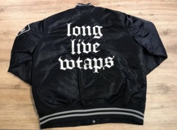 MASS】2018SS WTAPS BENCH / JACKET. NYLON. SATIN 棒球外套黑色S-XL