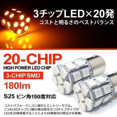 L375s L385s 前期 後期 タント カスタム Led リアウインカー S25 シングル ピン角違い対応 3チップ 11連 Smd アンバー オレンジ ウインカー専用 2個入り 通販 Lineポイント最大get Lineショッピング