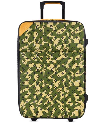 Louis Vuitton Pre-Owned - x Takashi Murakami 2008 Pegase 60 suitcase - women - PVC - One Size - Green