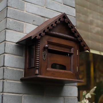 進口意見箱投訴建議箱創意掛墻帶鎖中式復古室外高檔小區別墅信箱