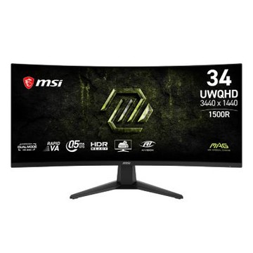 MSI微星MAG 346CQDF E20 34型 VA UWQHD 200Hz 曲面雙模電競螢幕(0.5ms/抗藍光/HDR/HDMI/1500R)