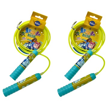 ROBOCAR POLI 波力 動滋動跳繩NEW  2個  波力 藍色 + 黃色  2.15m