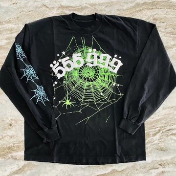 Young Thug 明星同款 Sp5der 555555 long sleeve 合作款長袖T恤
