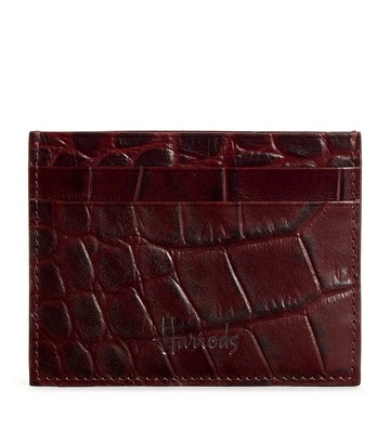 Harrods Croc-Embossed Leather Wembley Card Holder