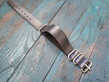 藍色之夜祖魯錶帶| ZULU 錶帶 |皮革錶帶 |黑色錶帶