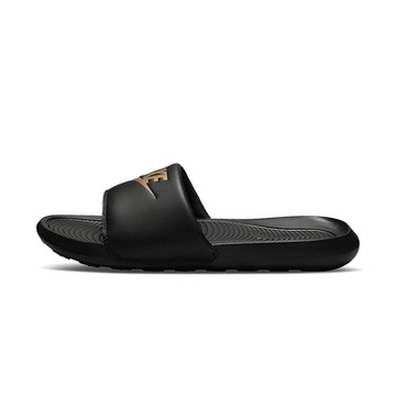 Nike Victori One Slide 男鞋 黑金色 舒適 便利 LOGO 拖鞋 CN9675-006