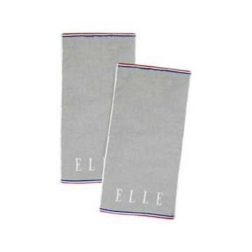 ELLE巴黎經典緹花毛巾-灰