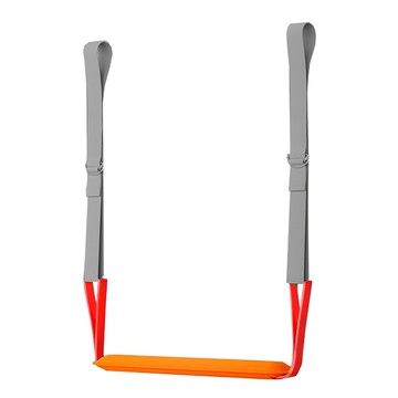 AD-ROCKET 引體向上輔助帶 (40KG) 頂級天然乳膠材質 輕鬆調節長度  針織帶64.5 x 3.8cm + 腳墊40 x 8.5cm  強化磅數訓練PRO款 灰色 + 紅色 + 橙色  1條