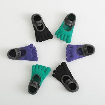 五指瑜伽襪防滑專業女普拉提健身運動初學者硅膠蹦床舞蹈襪子