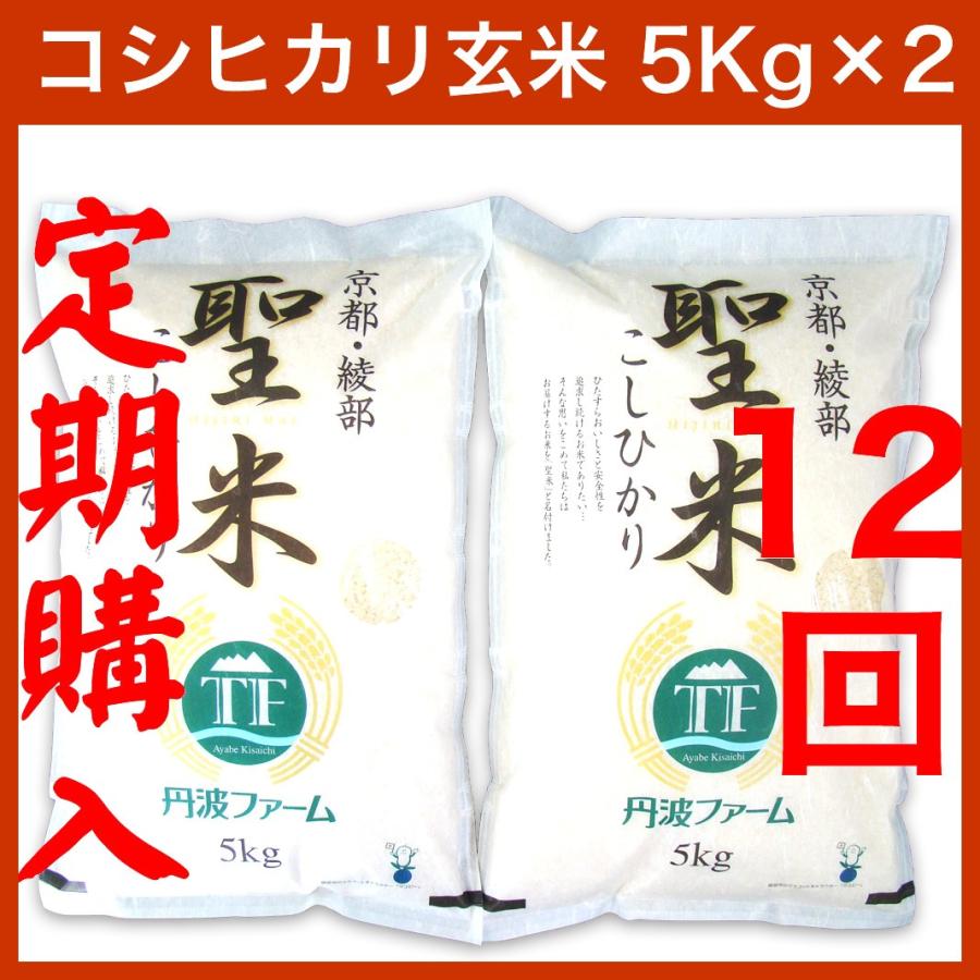 1回分お得！（定期購入12回）コシヒカリ 100% 聖米5kg×2袋