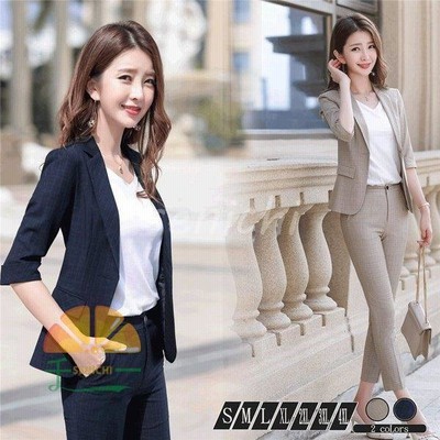 jines パンツスーツ レディース 五分袖 七分袖 セレモニースーツ 夏  