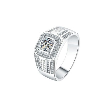 莫桑石 莫桑鑽 0.5-3克拉霸王男鑽戒 台北門市 客製化訂製白金