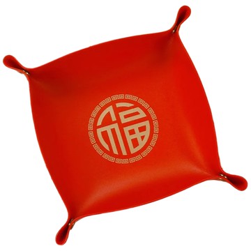 HIKARI 日光生活 福扣吉祥盒 M502  紅色 + 金色  大(21.8 x 21.8 x 5.5cm)  1個