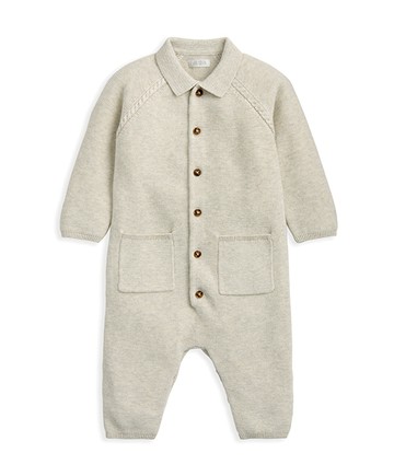 編織手扎-針織長袖連身兔裝6-9m