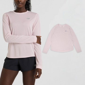 New Balance 長袖 Athletics 女款 粉 速乾 反光 拇指套 運動長袖 長T NB WT41256RUH