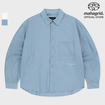 [MAHAGRID] 舒適條紋襯衫_中性_韓式COMFORT STRIPE SHIRT