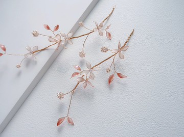 浪漫珍珠果實-白 兩件組 手作新娘飾品  新娘頭飾/閨蜜 伴娘