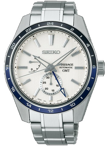 SEIKO 精工錶-黑牌款- Presage 新銳系列 Aitetsu Zero Halliburton聯名款GMT機械腕錶 6R64-00H0S(SPB269J1)-42mm-白面鋼帶【刷卡回饋 分期0利率】【APP下單點數13倍送】