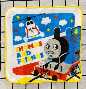 【震撼精品百貨】湯瑪士小火車_Thomas & Friends~湯瑪士~日本紗布手帕-直昇機*39398