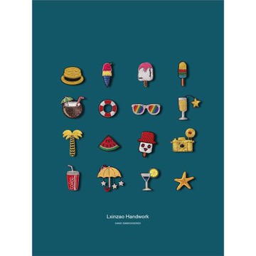 夏季胸針女衣服裝飾設計感小眾手工刺繡背包帽子別針配飾胸花徽章