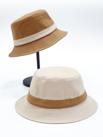 【HiGh MaLi】英式圓盤紳士帽 - 米白Mix卡其咖 #復古拼色