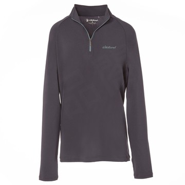 WILDLAND荒野-男超彈茶碳抗菌拉鍊功能衣深灰色